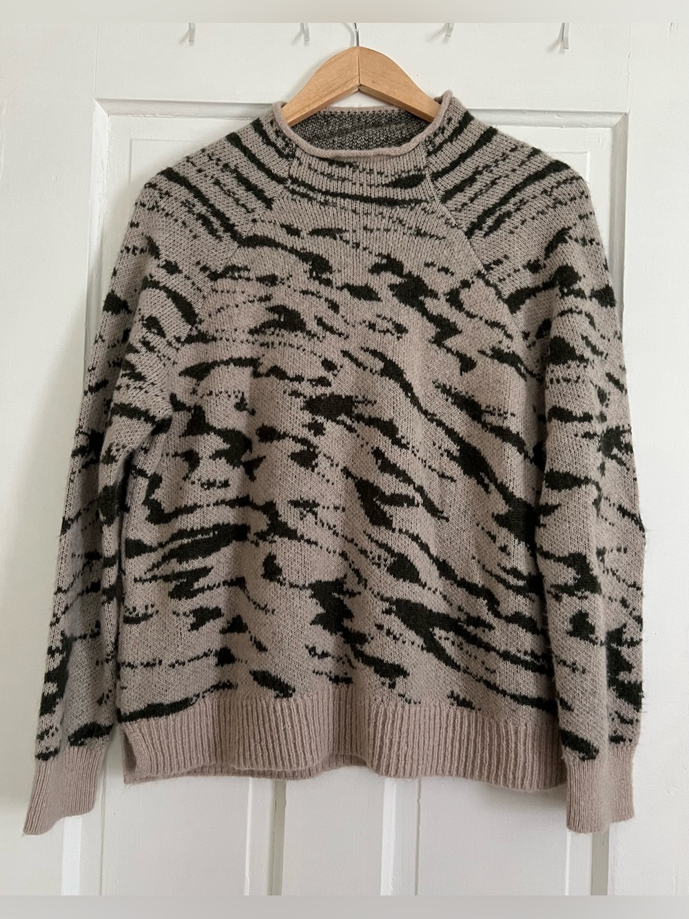 Madewell Thornton Mock Neck Rolled Collar Sweater Alpaca Blend Size Medium